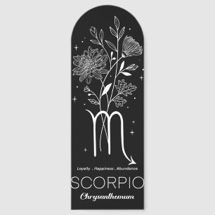 Beautiful Birth Month Flower/Zodiac Sign/Scorpio Bookmarks