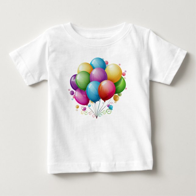 Beautiful birthday balloons baby T-Shirt (Front)