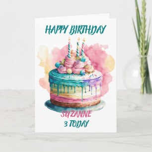 Beautiful Birthday Cake Card