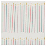 Beautiful birthday candles  fabric