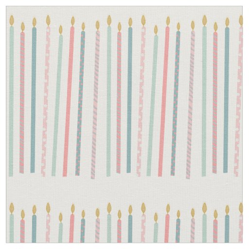 Beautiful birthday candles  fabric