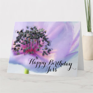 Beautiful Birthday Flower Close-up Pastel Drawing Card
