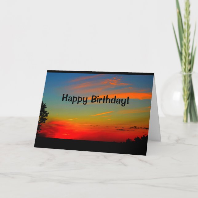 Beautiful Birthday From Sunrise To Sunset Card (Front)
