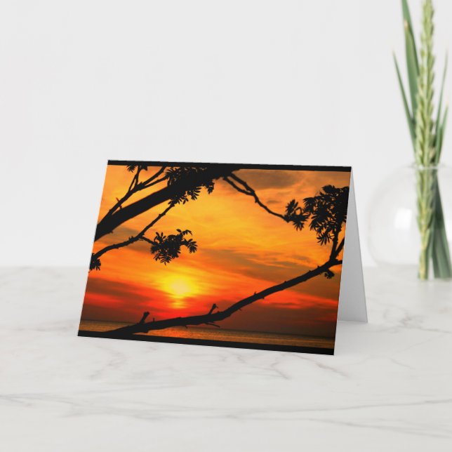Beautiful Birthday From Sunrise To Sunset! Card (Front)