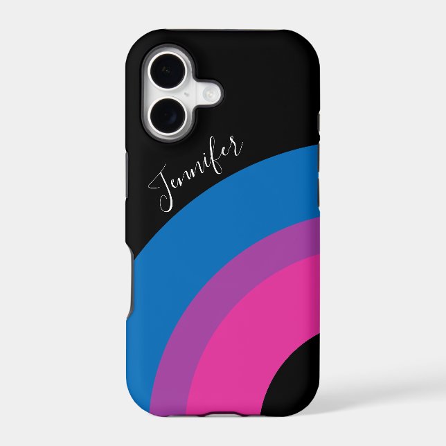 Beautiful Bisexual Pride Flag Cute Custom Iphone Case (Back)
