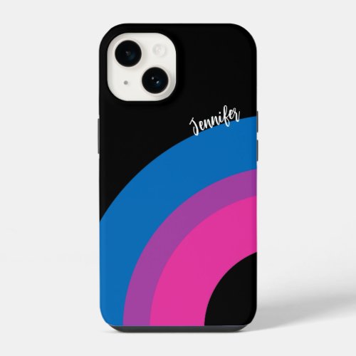 Beautiful Bisexual Pride Flag Cute Personalized iPhone 14 Case