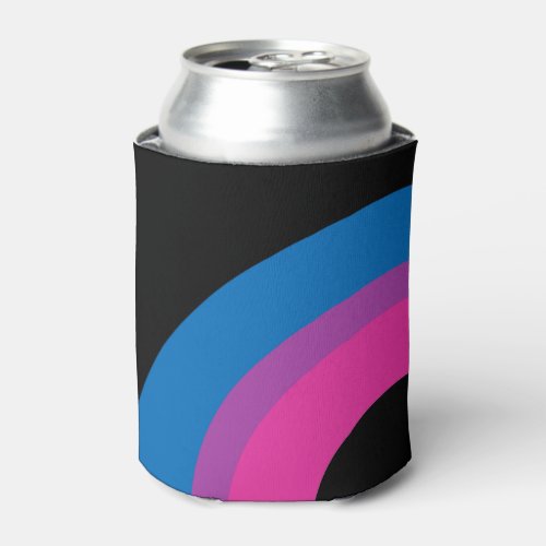 Beautiful Bisexual Pride Flag Rainbow Black Can Cooler
