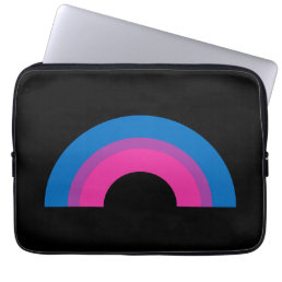 Beautiful Bisexual Pride Flag Rainbow Black Laptop Sleeve