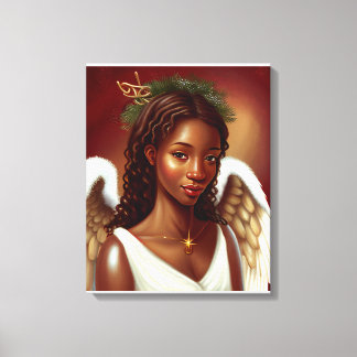 Beautiful Black African Angel Canvas Print