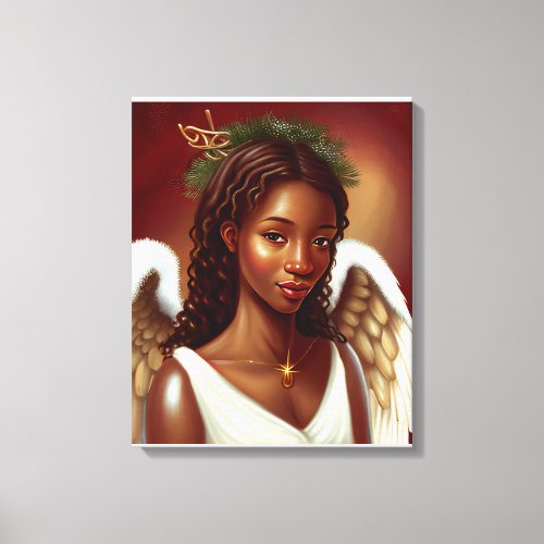  Beautiful Black African Angel   Canvas Print