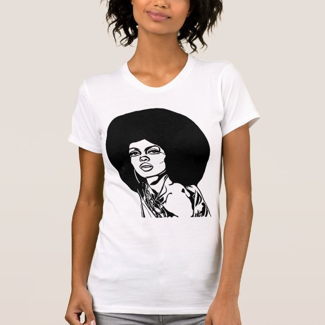 beautiful black african womans face abstract pop  T-Shirt (Front)