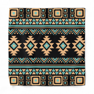 Beautiful black and pastel blue aztec bandana