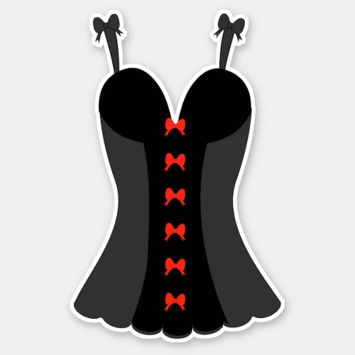 Beautiful Black and Red Lingerie Sticker
