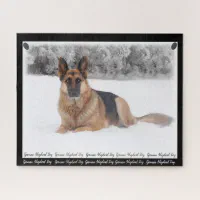 German Shepherd In Snow Jigsaw Puzzle, Zazzle