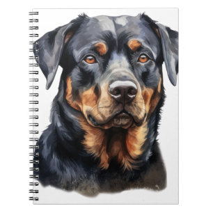 BEAUTIFUL BLACK AND TAN ROTTWEILER DOG NOTEBOOK