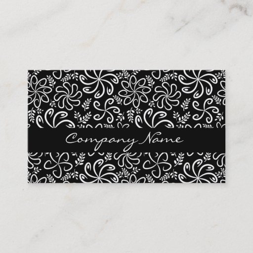 Customizable Beautiful black and white Business Card