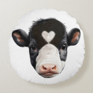 Beautiful Black and White Cow Face