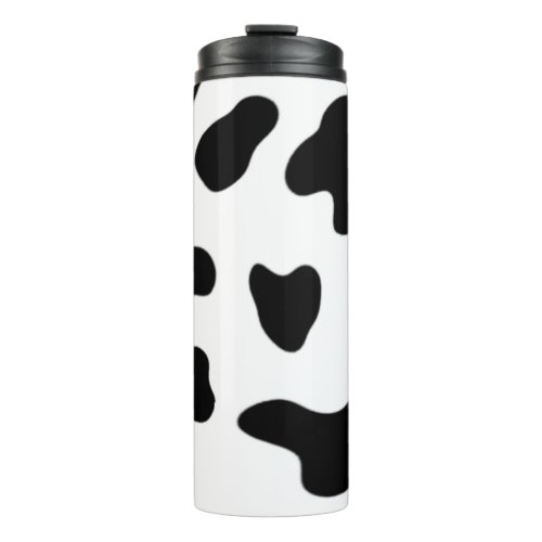 Beautiful  Black and White Cow Thermal Tumbler