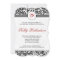 beautiful black and white damask birthday invites
