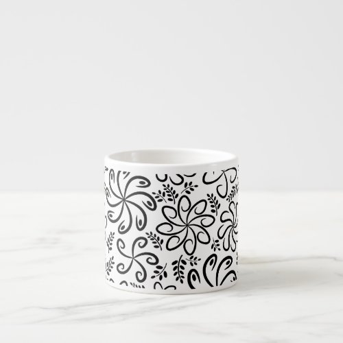 Beautiful black and white Espresso Mug