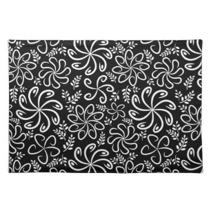Beautiful black and white placemat