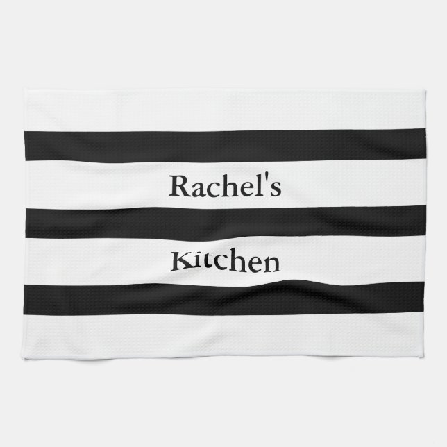 Beautiful Black and White stripes Towel (Horizontal)