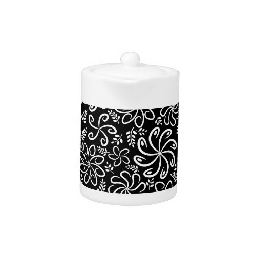 Beautiful black and white Tea Pot