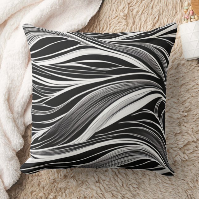 Beautiful Black and White Vibes  Design kissen Throw Pillow (Blanket)