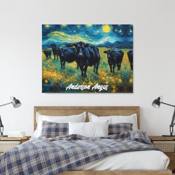 Beautiful Black Angus Cattle Canvas Print by DakotaInspired at Zazzle