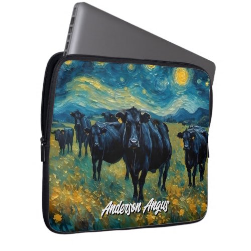 Beautiful Black Angus Cattle Laptop Sleeve
