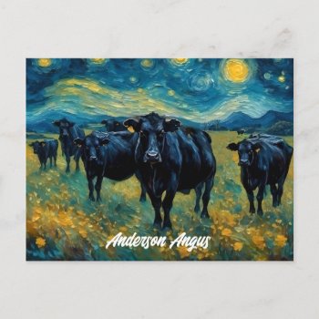 Beautiful Black Angus Cattle Postcard by DakotaInspired at Zazzle