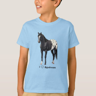 Beautiful Black Appaloosa Quarter Horse Stallion T-Shirt