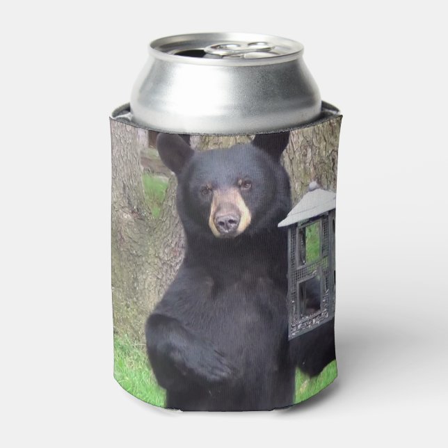 Beautiful Black Bear Can Cooler (Can Front)