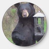 Beautiful Black Bear Enjoying Snack Wireless Charger (Front)
