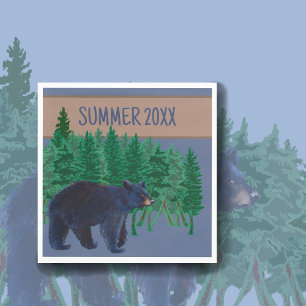 Beautiful Black Bear Paper Napkin