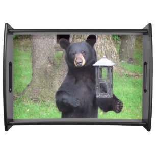 Beautiful Black Bear Serving Tray