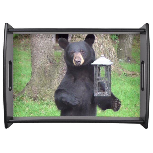 Beautiful Black Bear Serving Tray (Front)