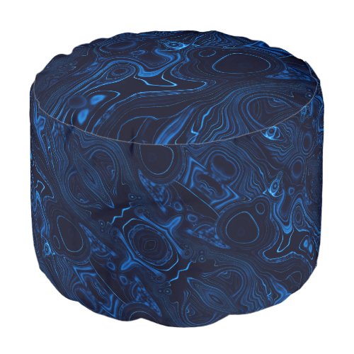 Beautiful black blue geode inspired sturdy pouf