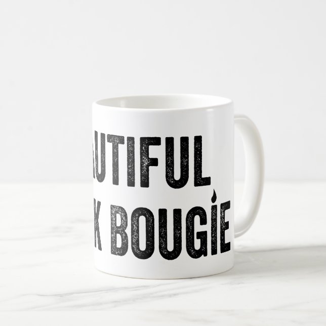 Beautiful Black Bougie – Empowering Quote  Coffee Mug (Front Right)