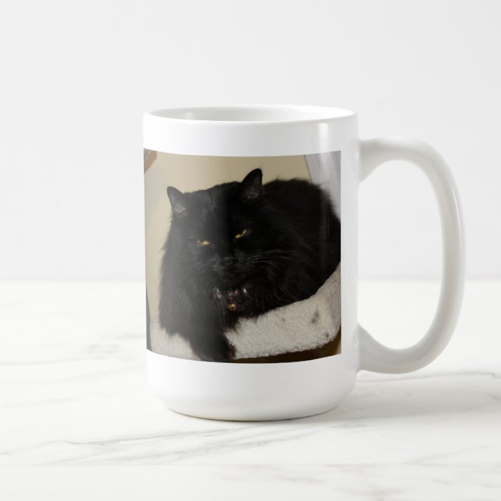 Beautiful black cat coffee mug