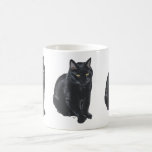 Beautiful Black Cat Coffee Mug at Zazzle