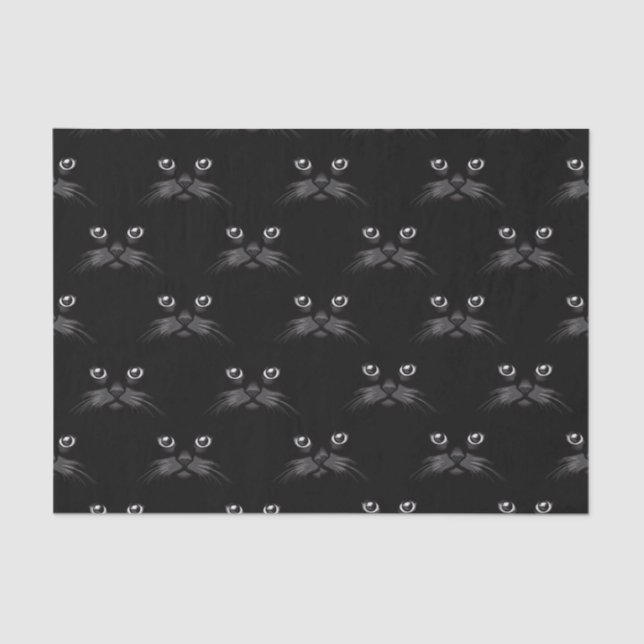 Beautiful Black Cat Custom Gift Tissue Paper (Front)