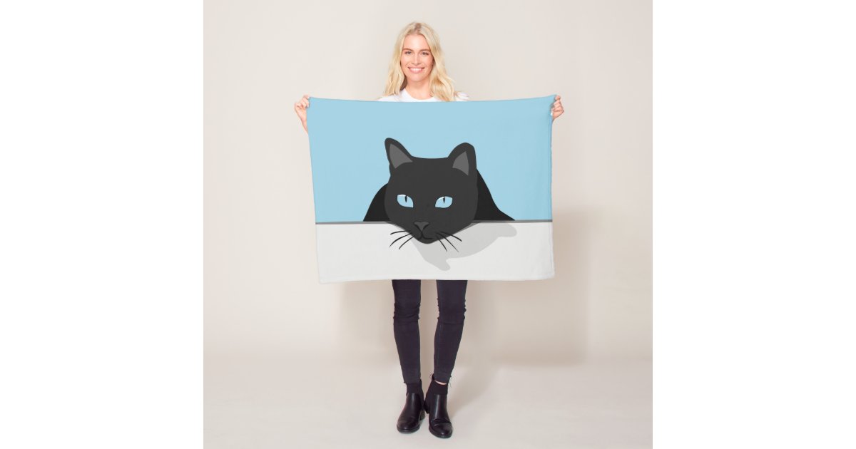 Beautiful Black Cat Fleece Blanket Zazzle