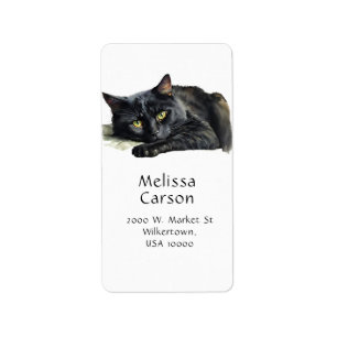 Beautiful Black Cat Label