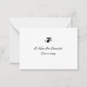 Beautiful Black Cat Note Card