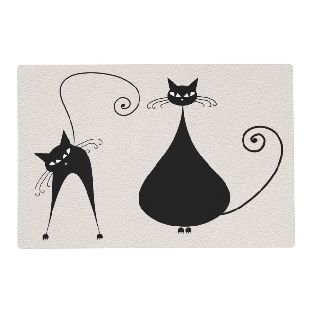 Beautiful Black Cat Placemat (Front)