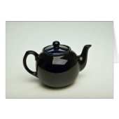 Beautiful black colored teapot (Front Horizontal)