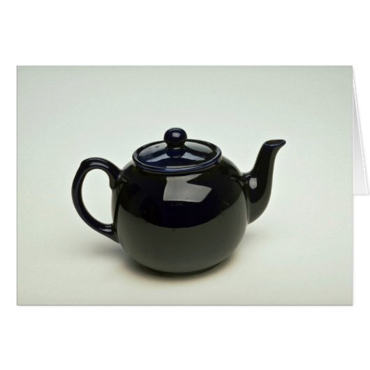 Beautiful black colored teapot cards (Front Horizontal)