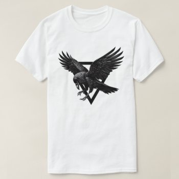 Beautiful Black Crow Raven Bird T-shirt by tattooWears at Zazzle