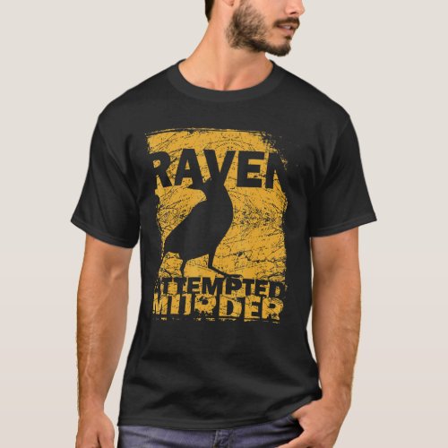 Beautiful Black Crow Raven Bird Watch Birds Silhou T_Shirt